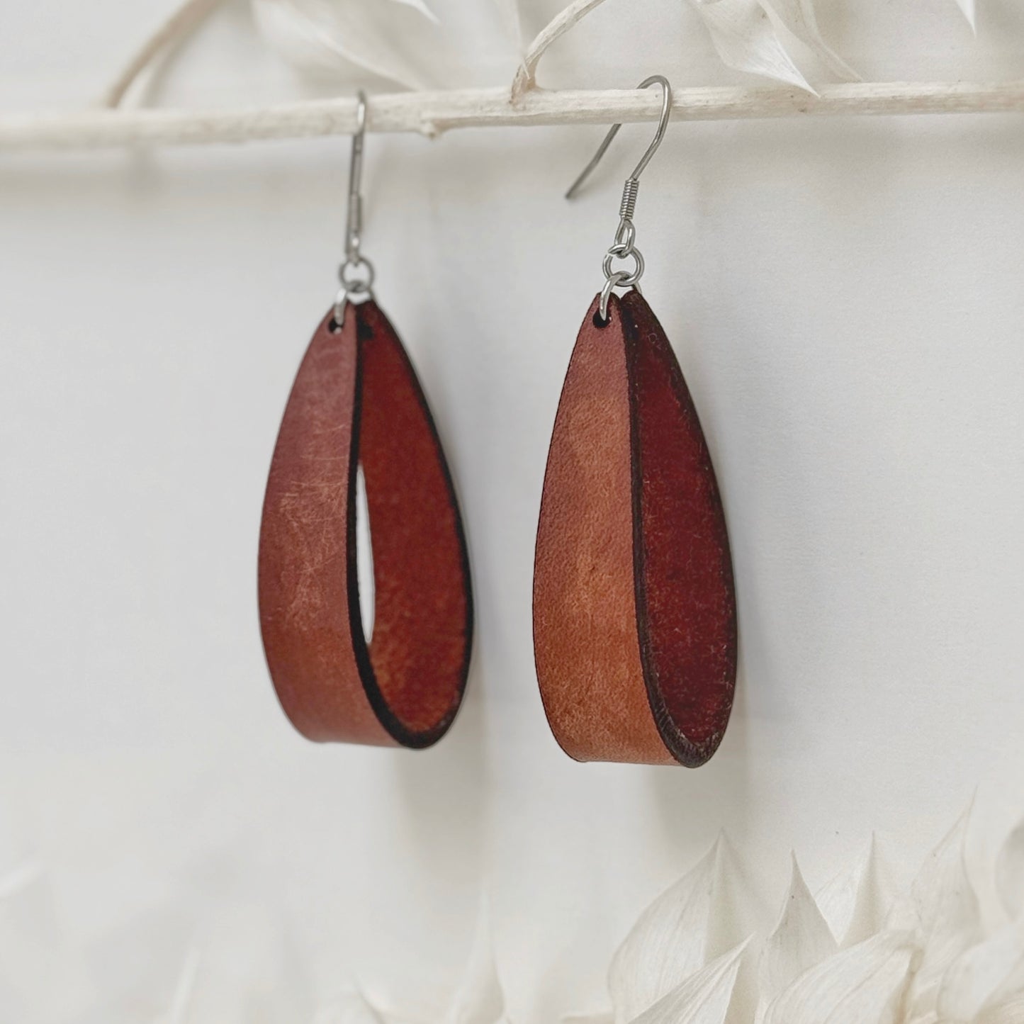 Shoulda Been A Cowgirl | loop leather earrings