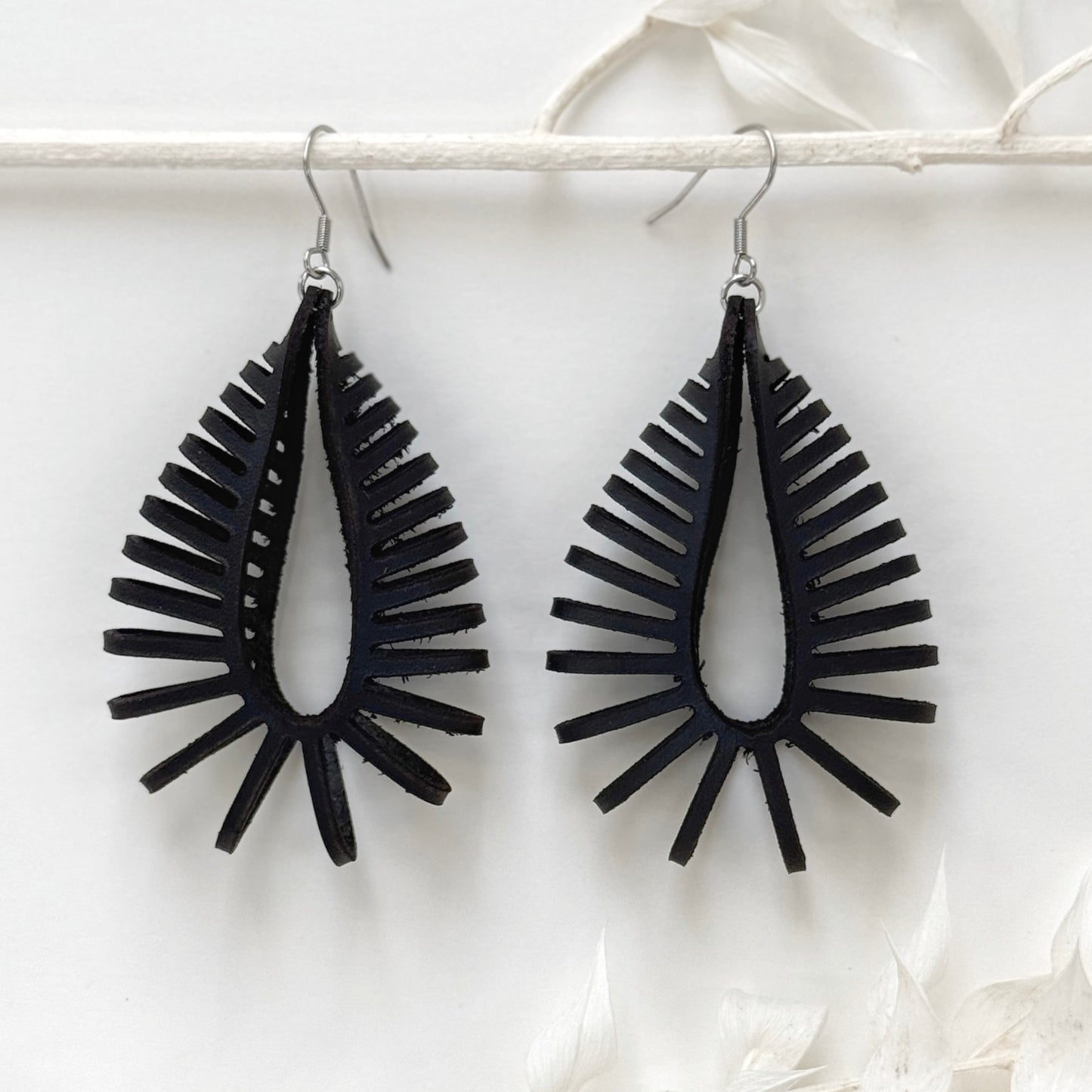 Loop There It Is | leather loop earrings