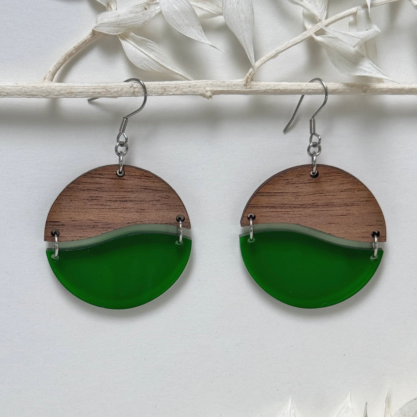 Bad Moon Rising | colorful two tone dangle earrings
