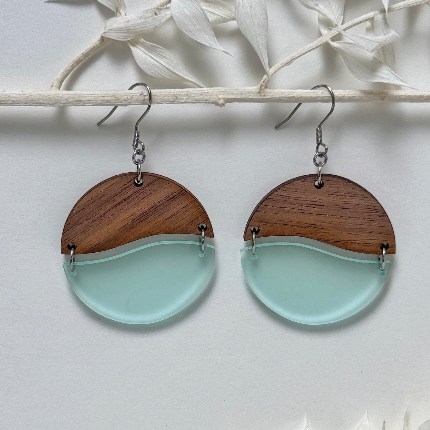 Bad Moon Rising | colorful two tone dangle earrings