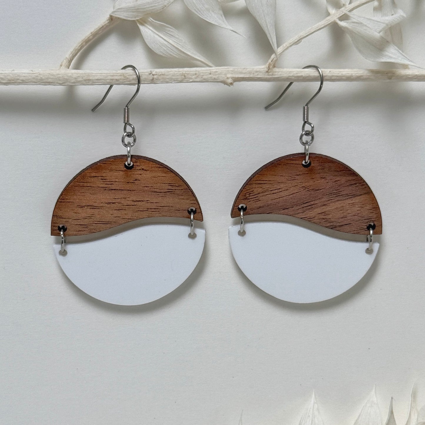 Bad Moon Rising | colorful two tone dangle earrings