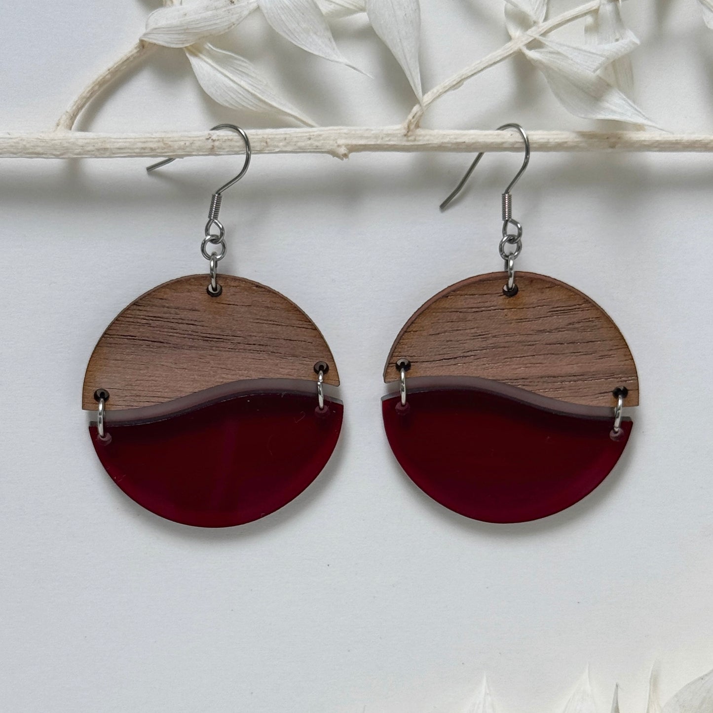 Bad Moon Rising | colorful two tone dangle earrings