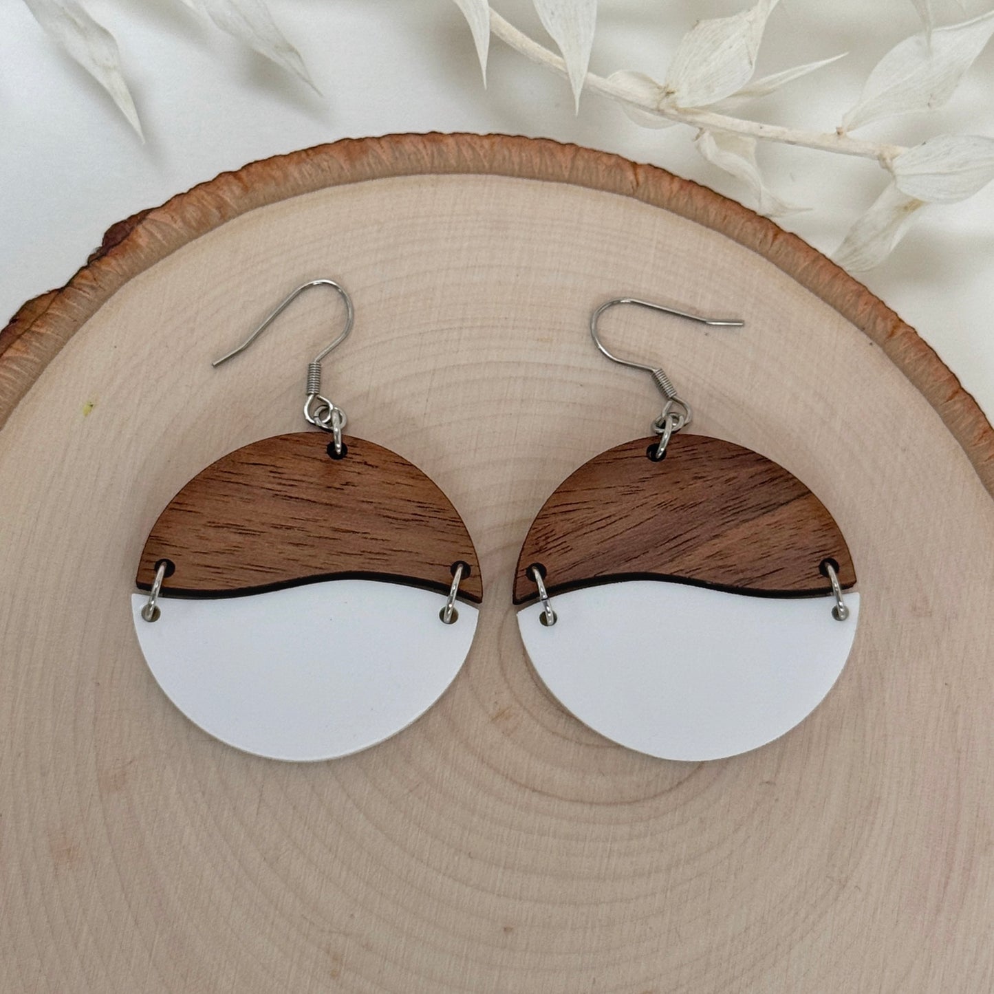 Bad Moon Rising | colorful two tone dangle earrings