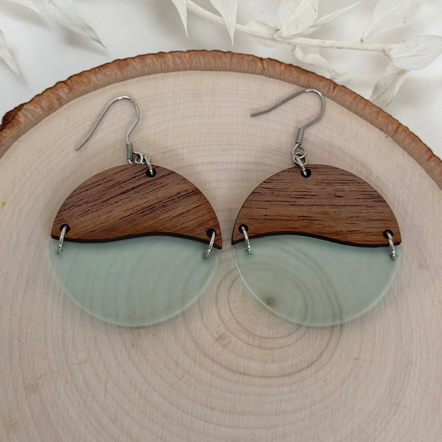 Bad Moon Rising | colorful two tone dangle earrings