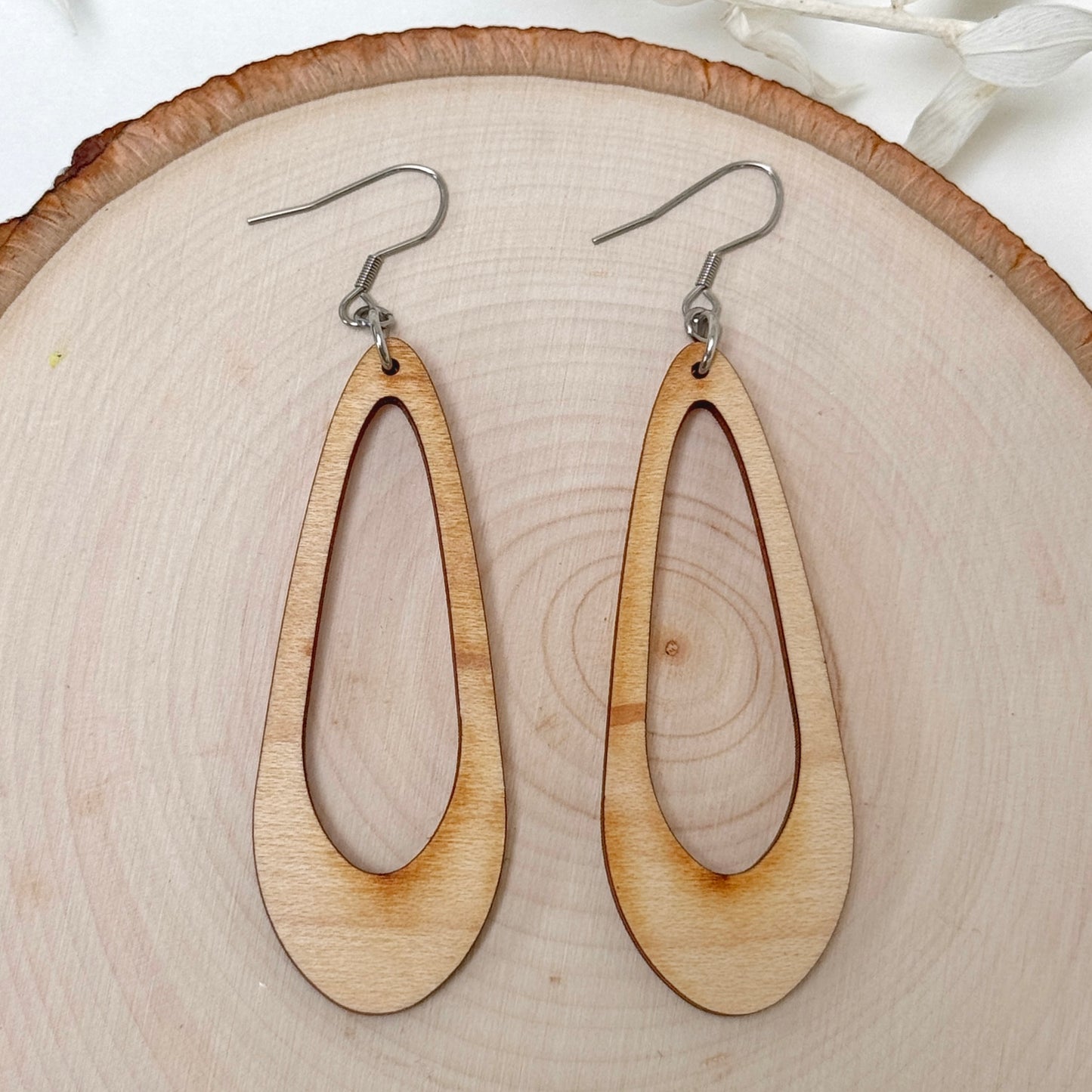 Praise Be to Mod | lightweight wood dangle earrings