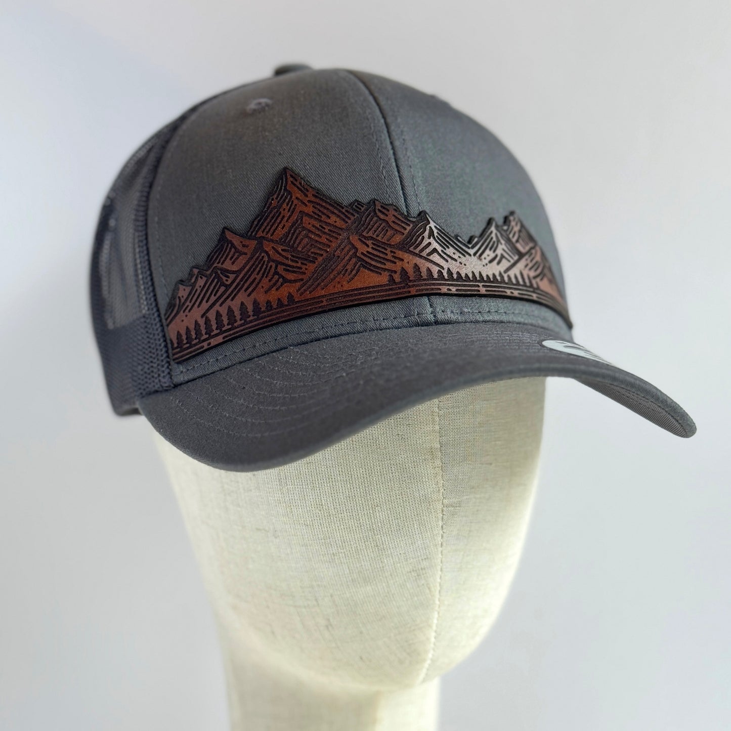 Home On The Range | mountain range leather patch hat