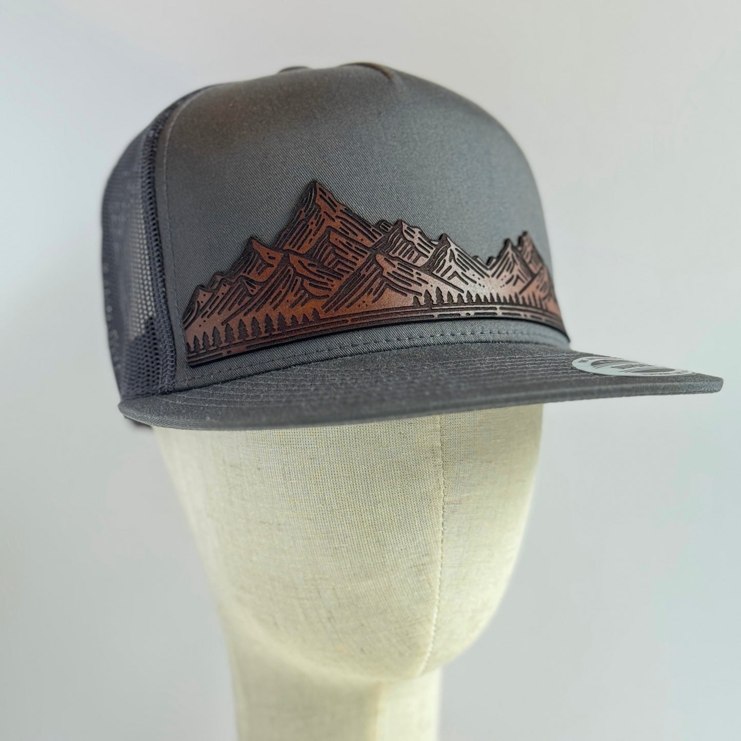 Home On The Range | mountain range leather patch hat
