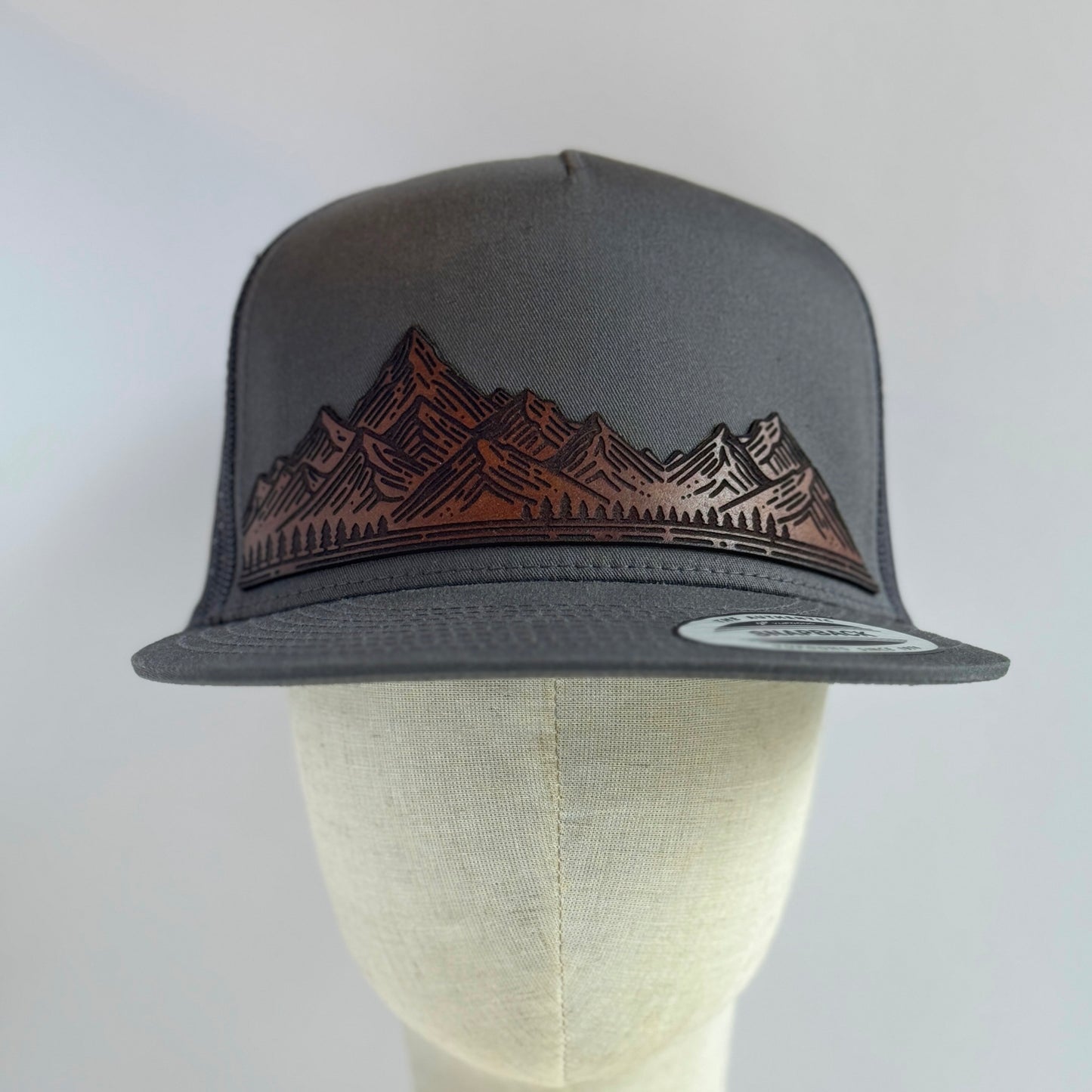 Home On The Range | mountain range leather patch hat