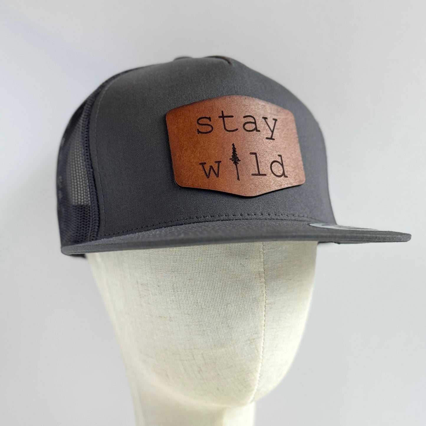 Stay Wild | leather patch hat