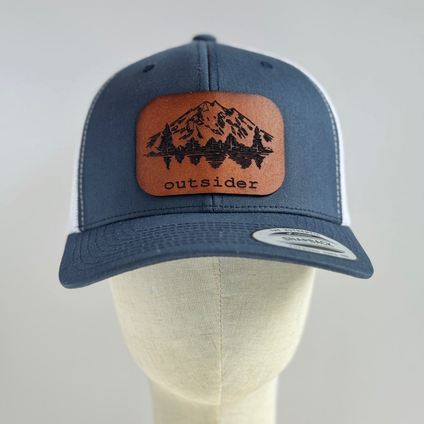 Outsider | mountain leather patch hat