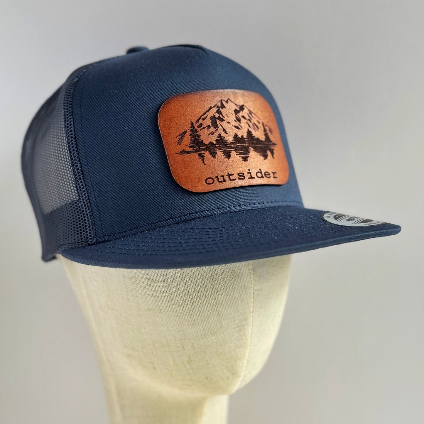 Outsider | mountain leather patch hat