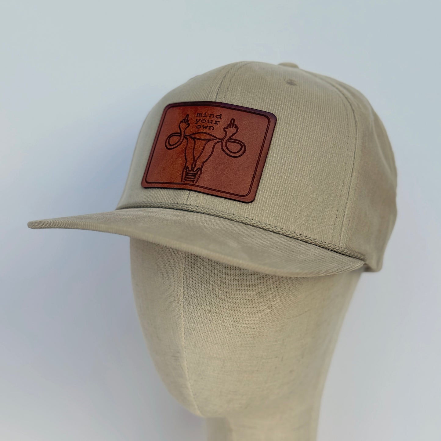 Mind Your Own Uterus | leather patch hat