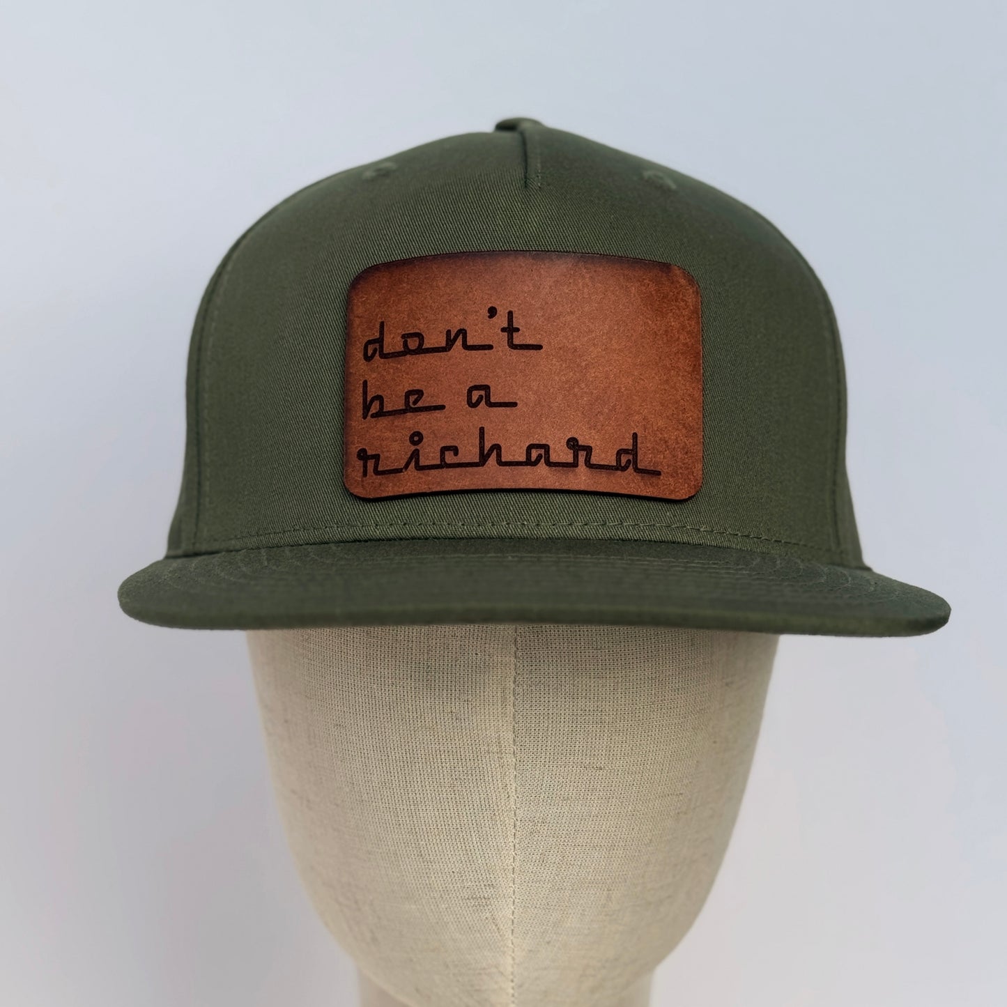 Don't Be A Richard | leather patch hat