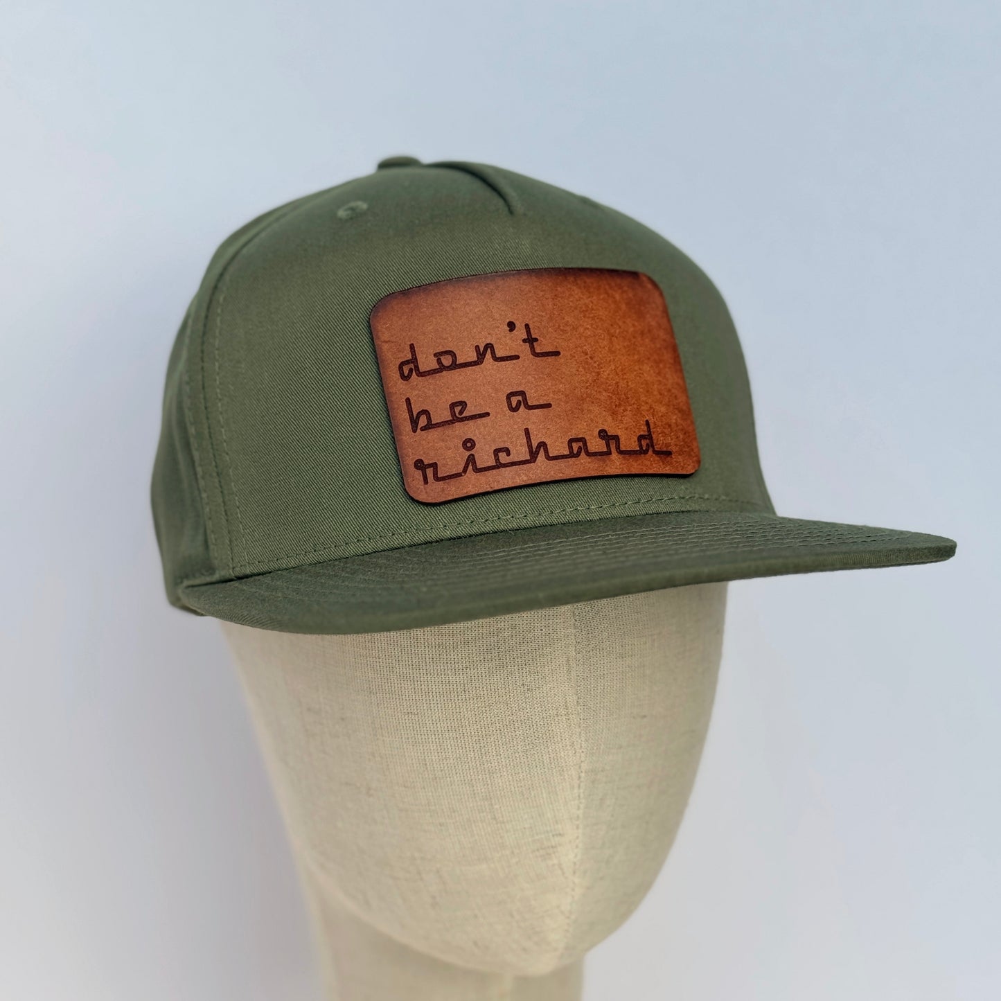 Don't Be A Richard | leather patch hat