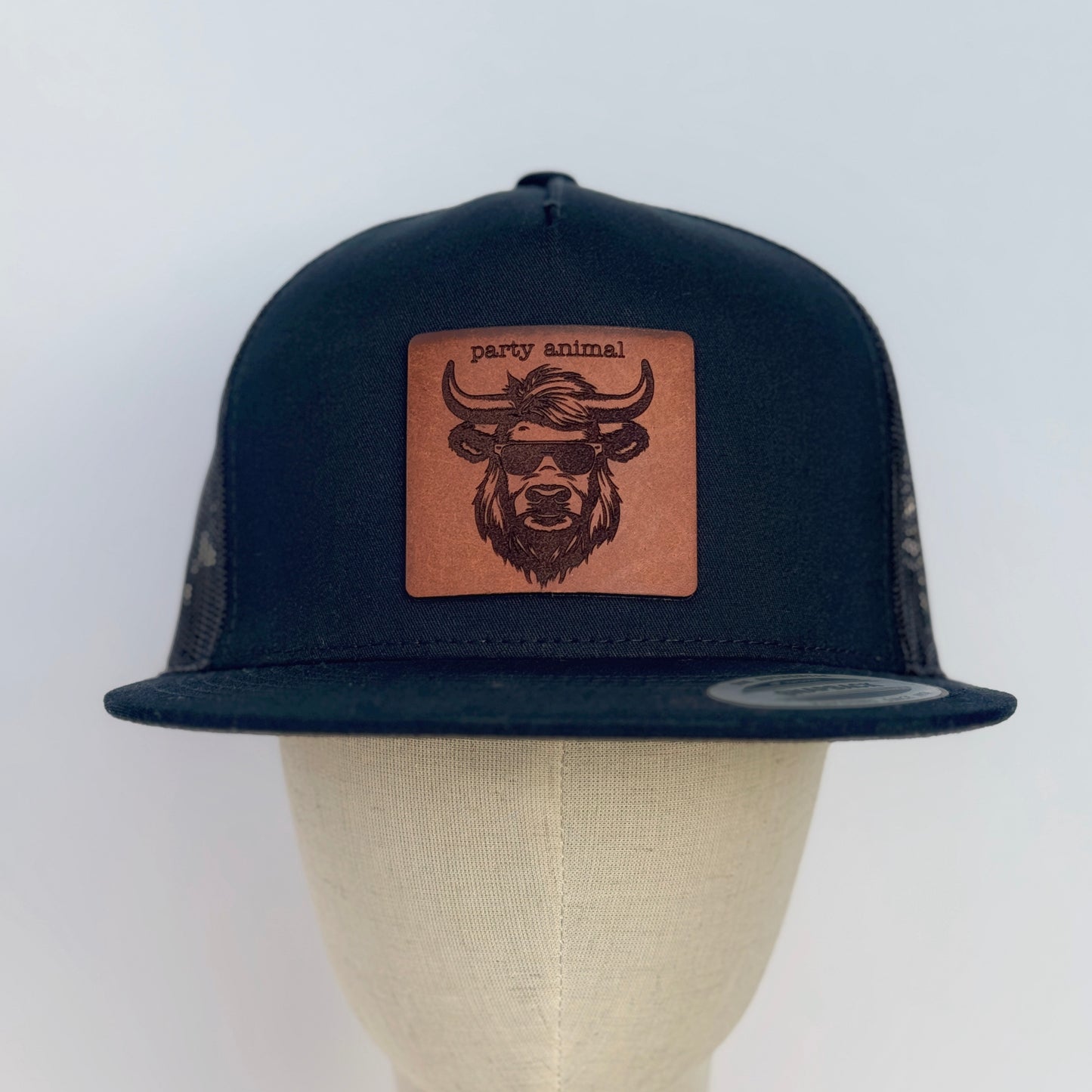 Party Animal | cool yak leather patch hat