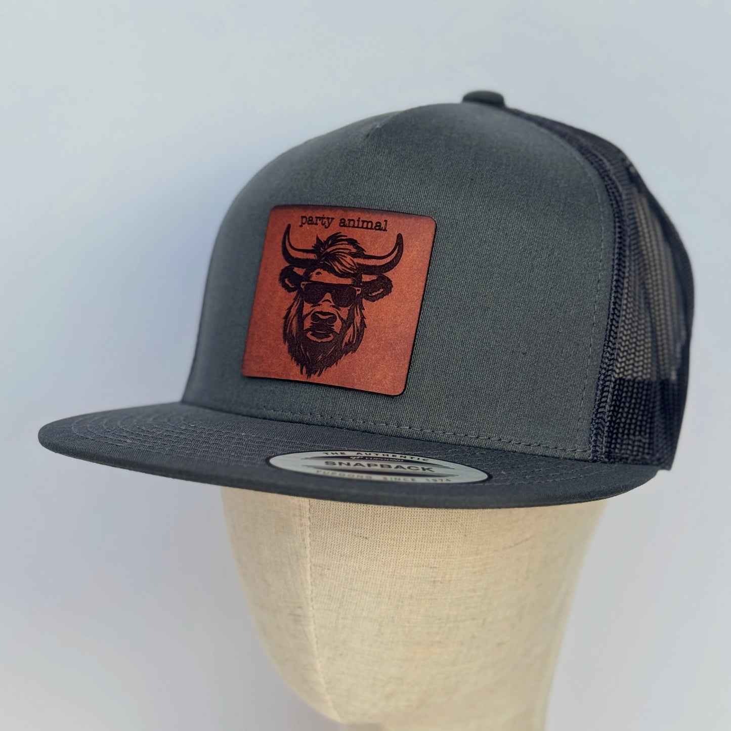 Party Animal | cool yak leather patch hat