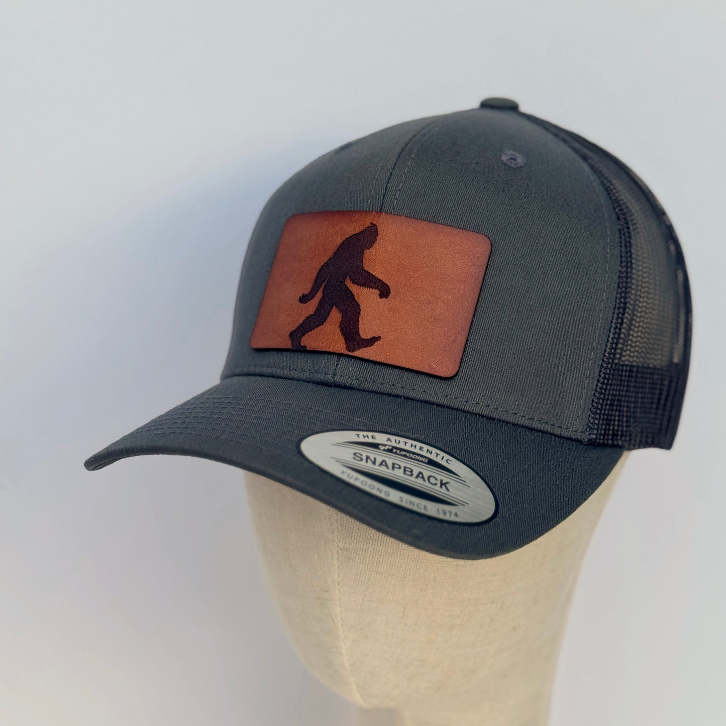 Sasquatch | bigfoot leather patch hat