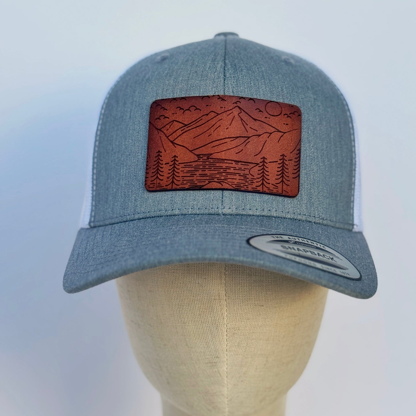 Rivers & Ridges | mountain scape leather patch hat