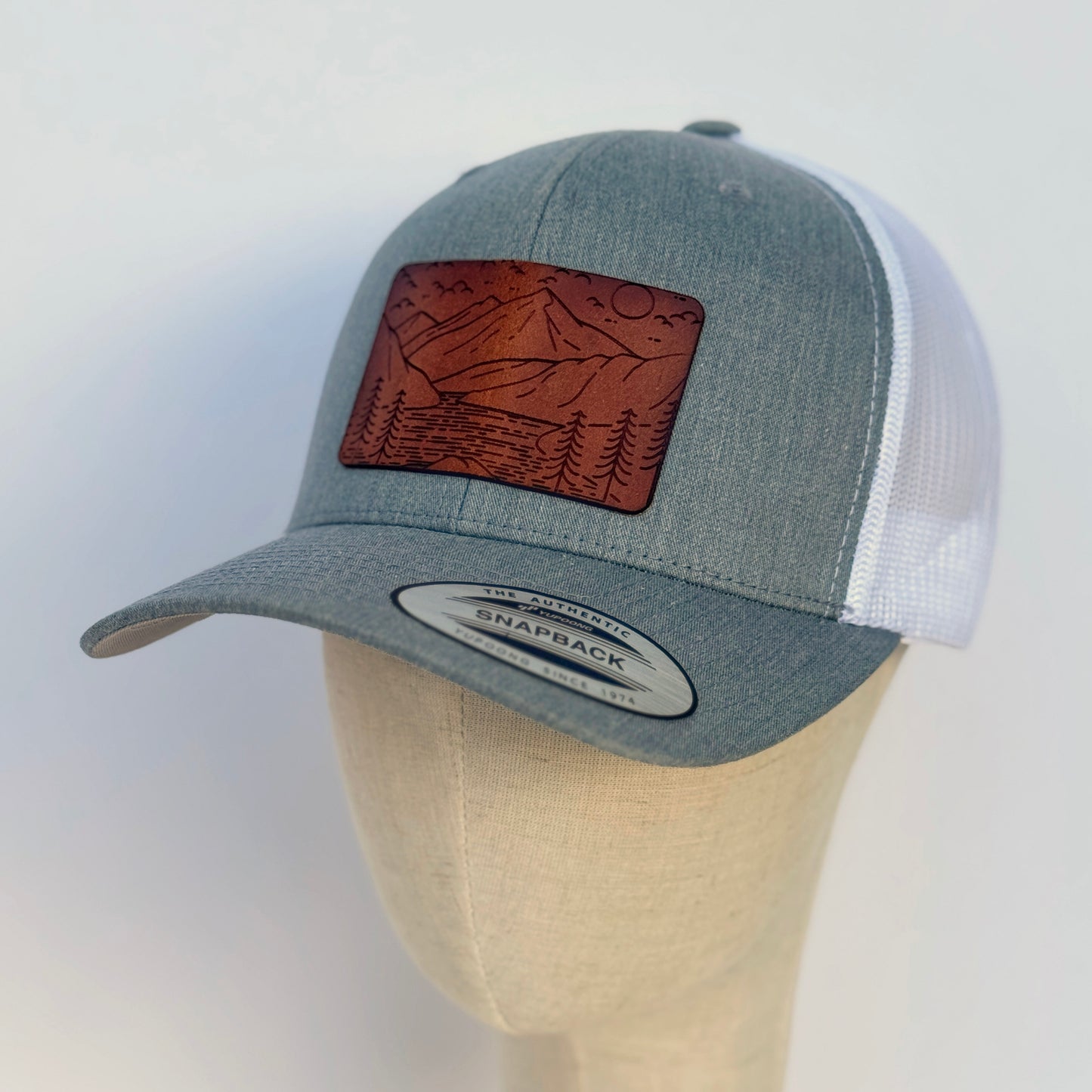 Rivers & Ridges | mountain scape leather patch hat