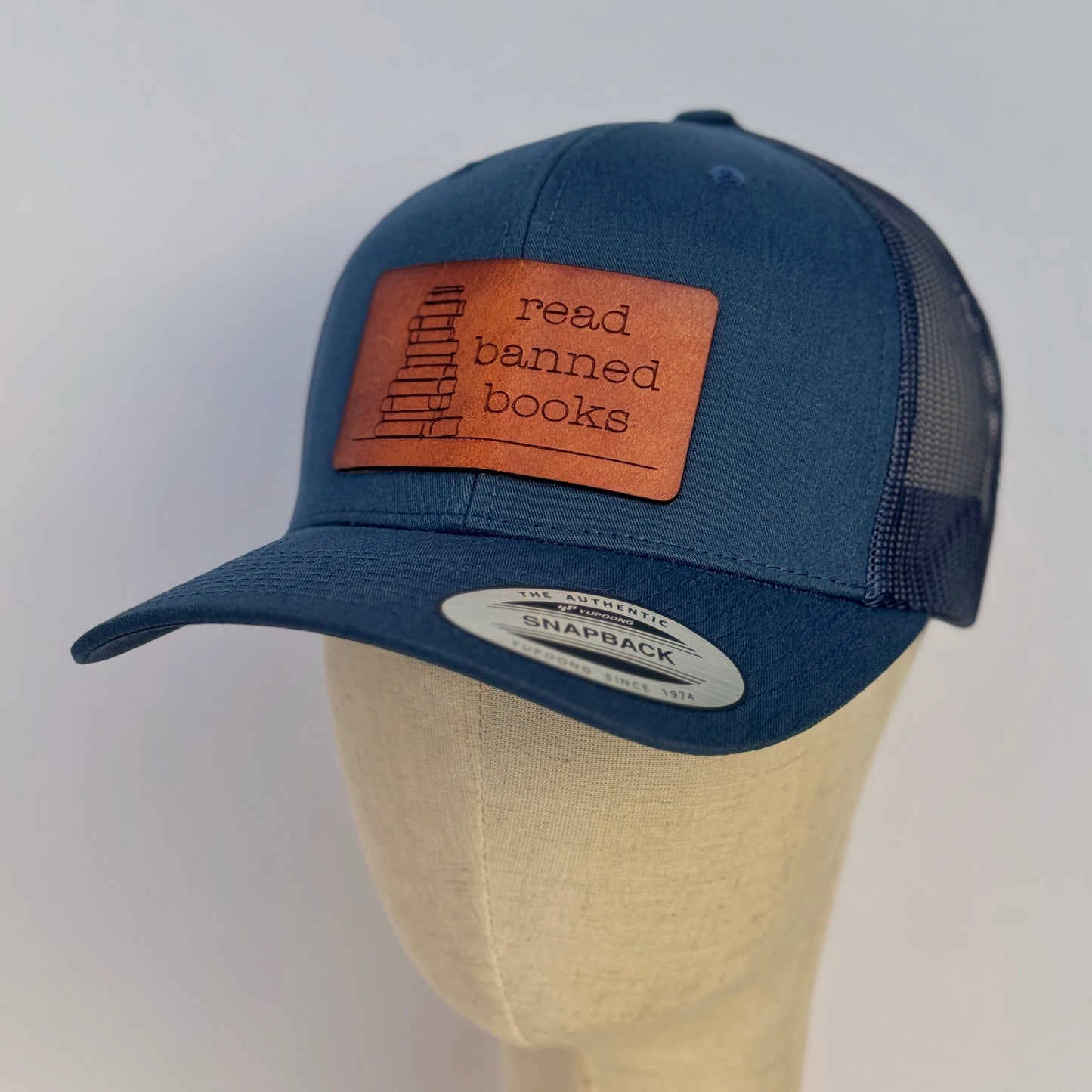 Read Banned Books | leather patch hat