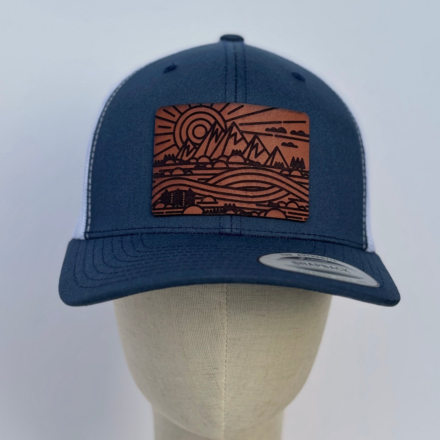 The Great Outdoors | mountain scape leather patch hat