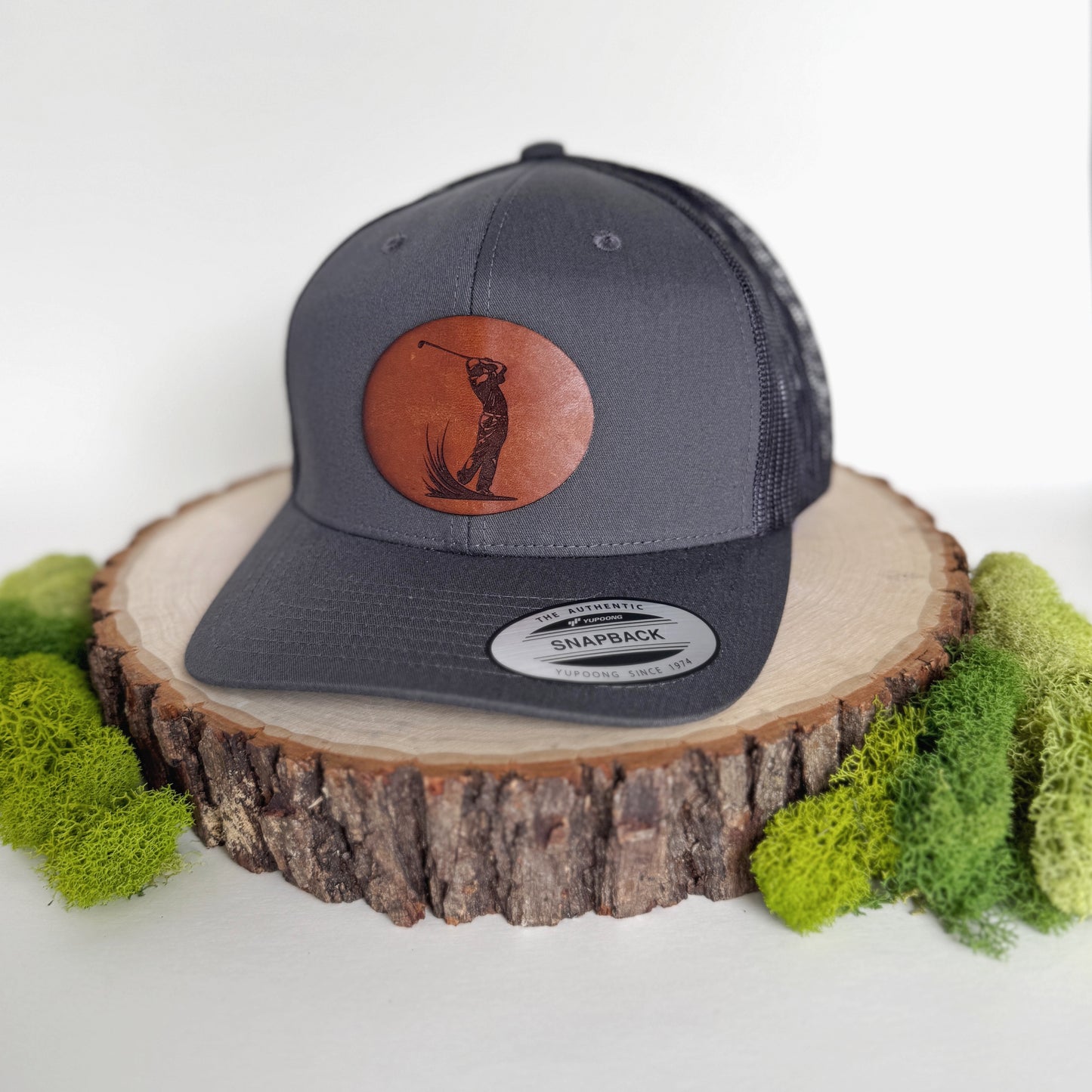 Back Nine | golf leather patch hat