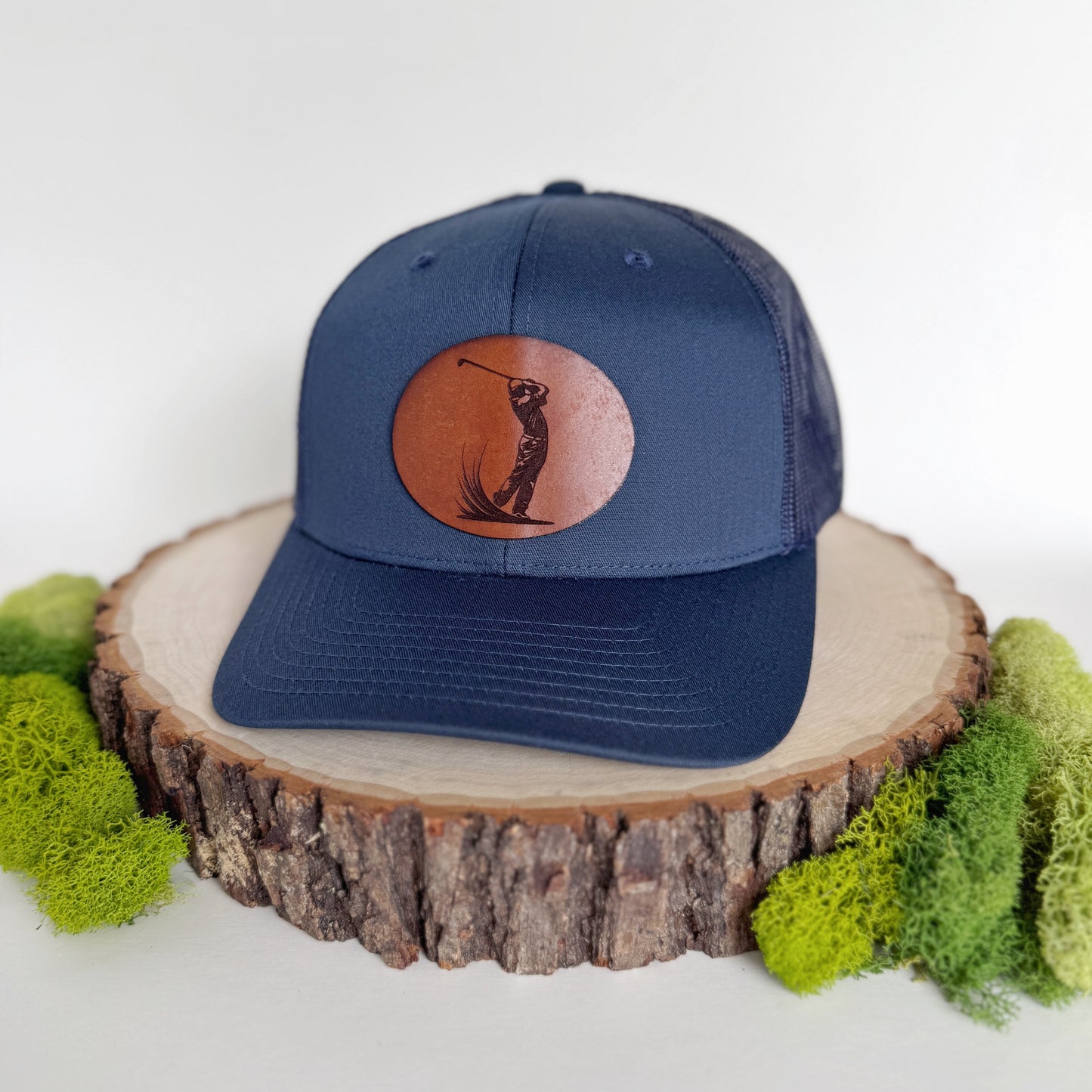 Back Nine | golf leather patch hat
