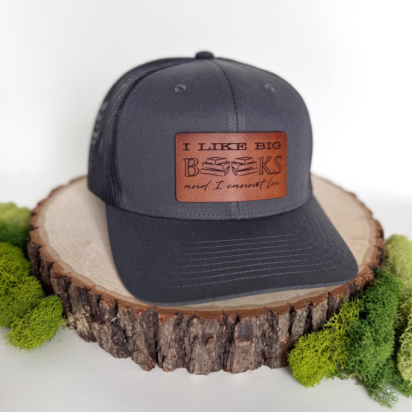 I Like Big Books | leather patch hat