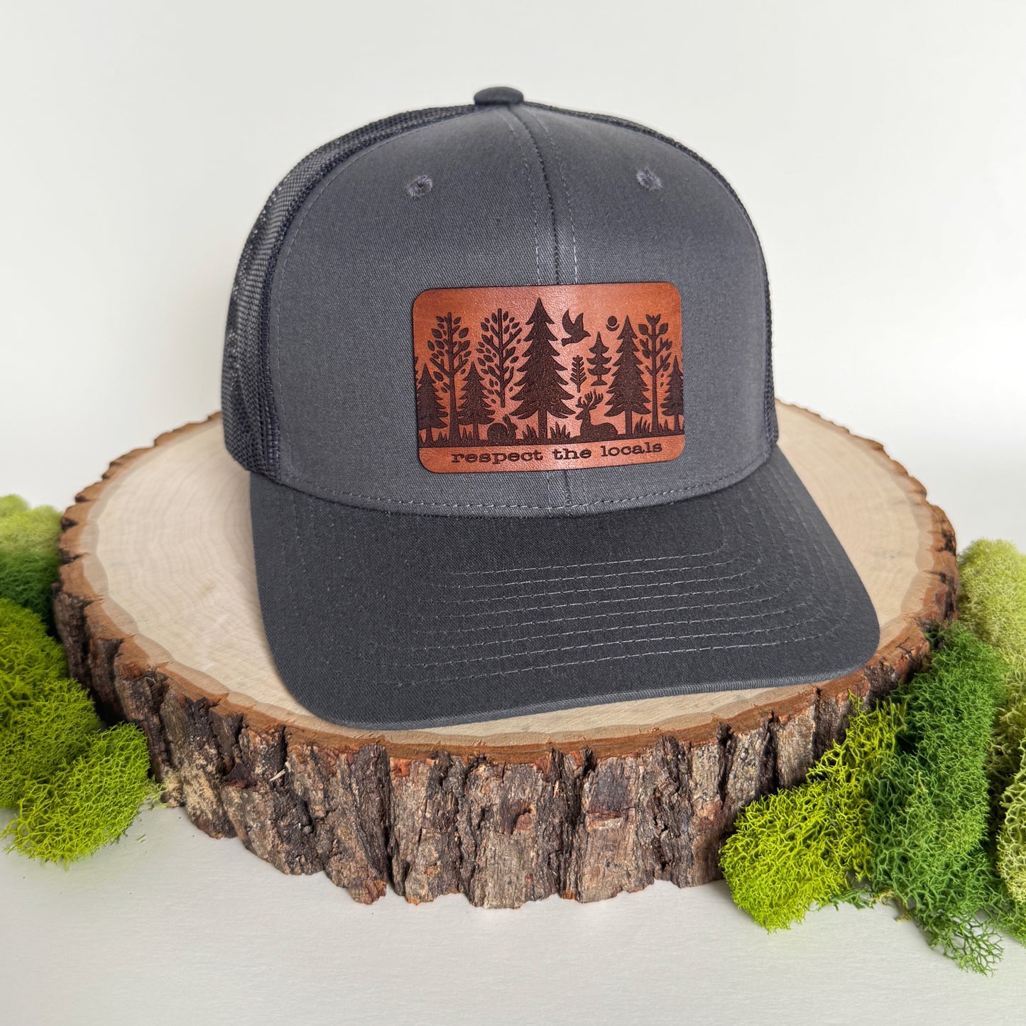 Respect the Locals | nature lover leather patch hat
