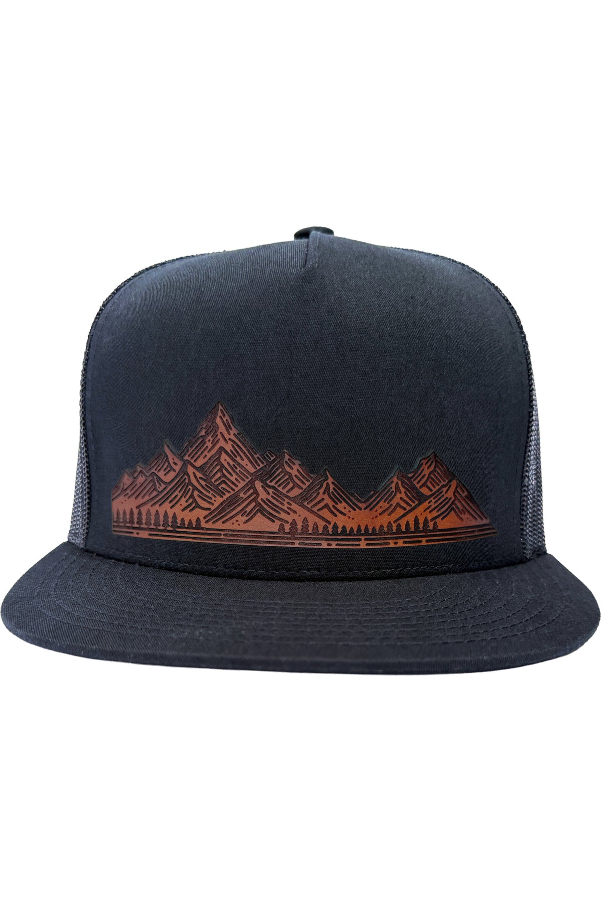 Home On The Range | mountain range leather patch hat
