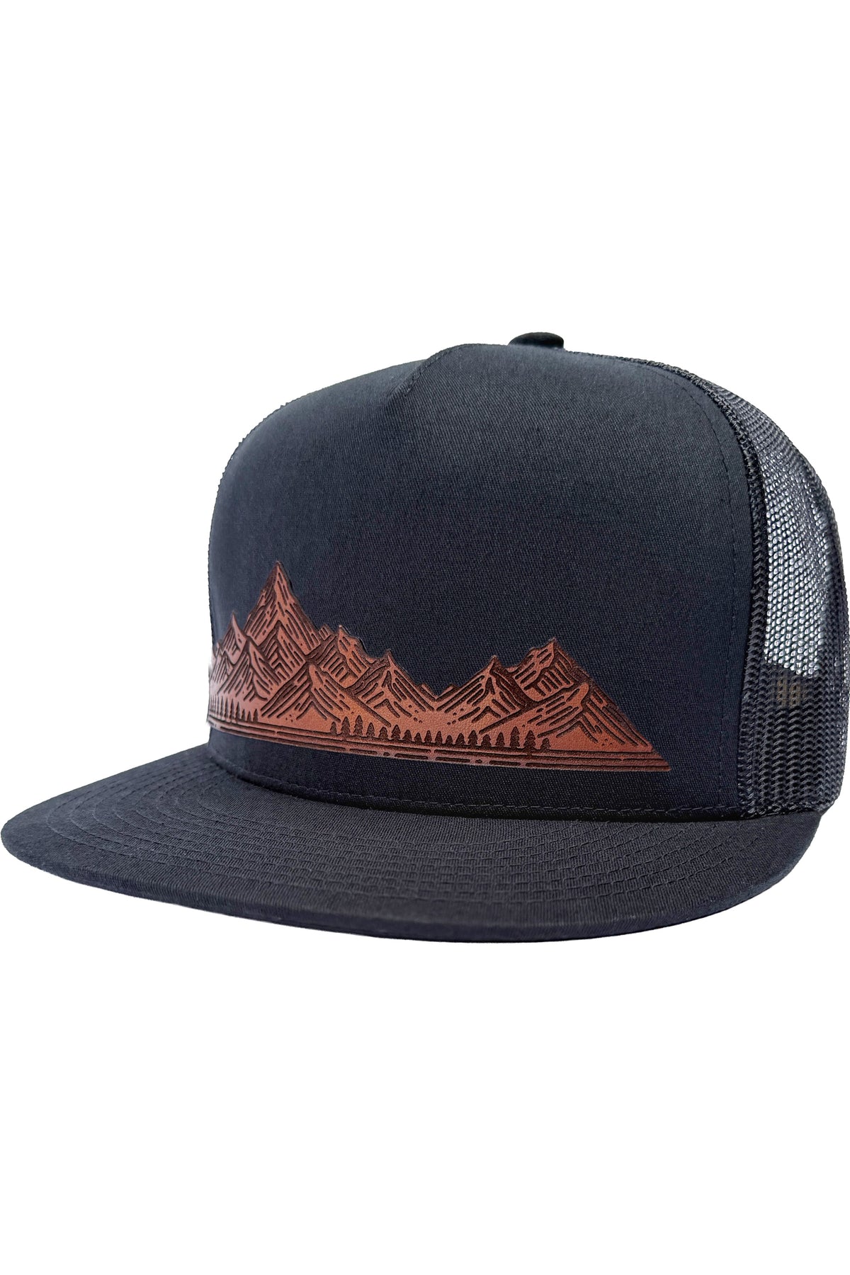 Home On The Range | mountain range leather patch hat