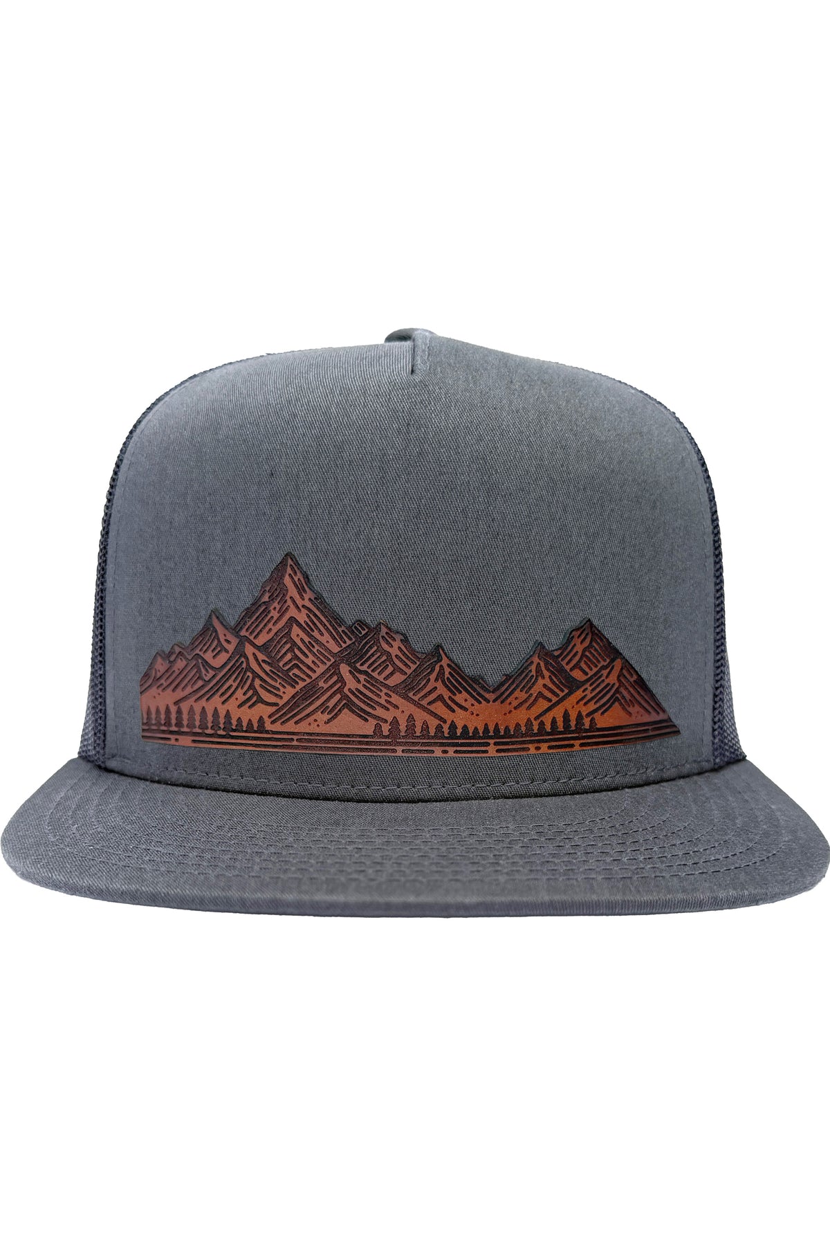 Home On The Range | mountain range leather patch hat