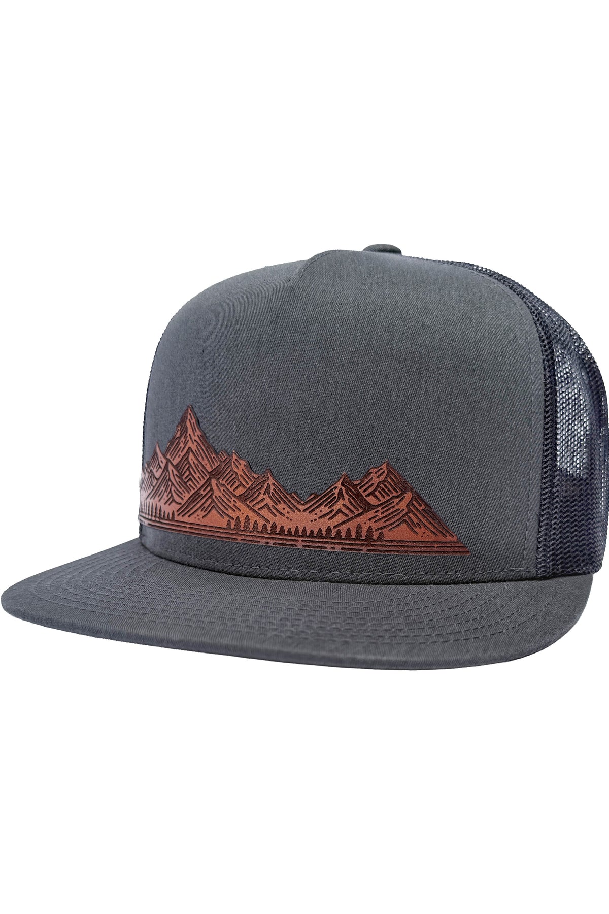 Home On The Range | mountain range leather patch hat