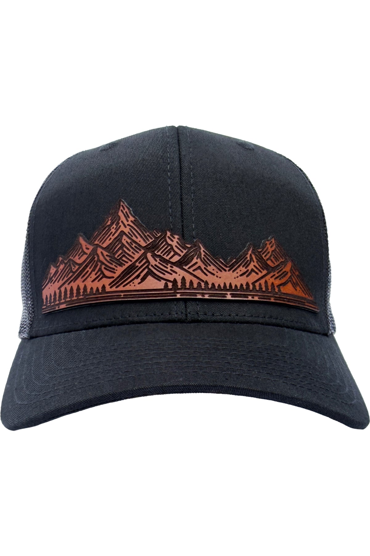 Home On The Range | mountain range leather patch hat
