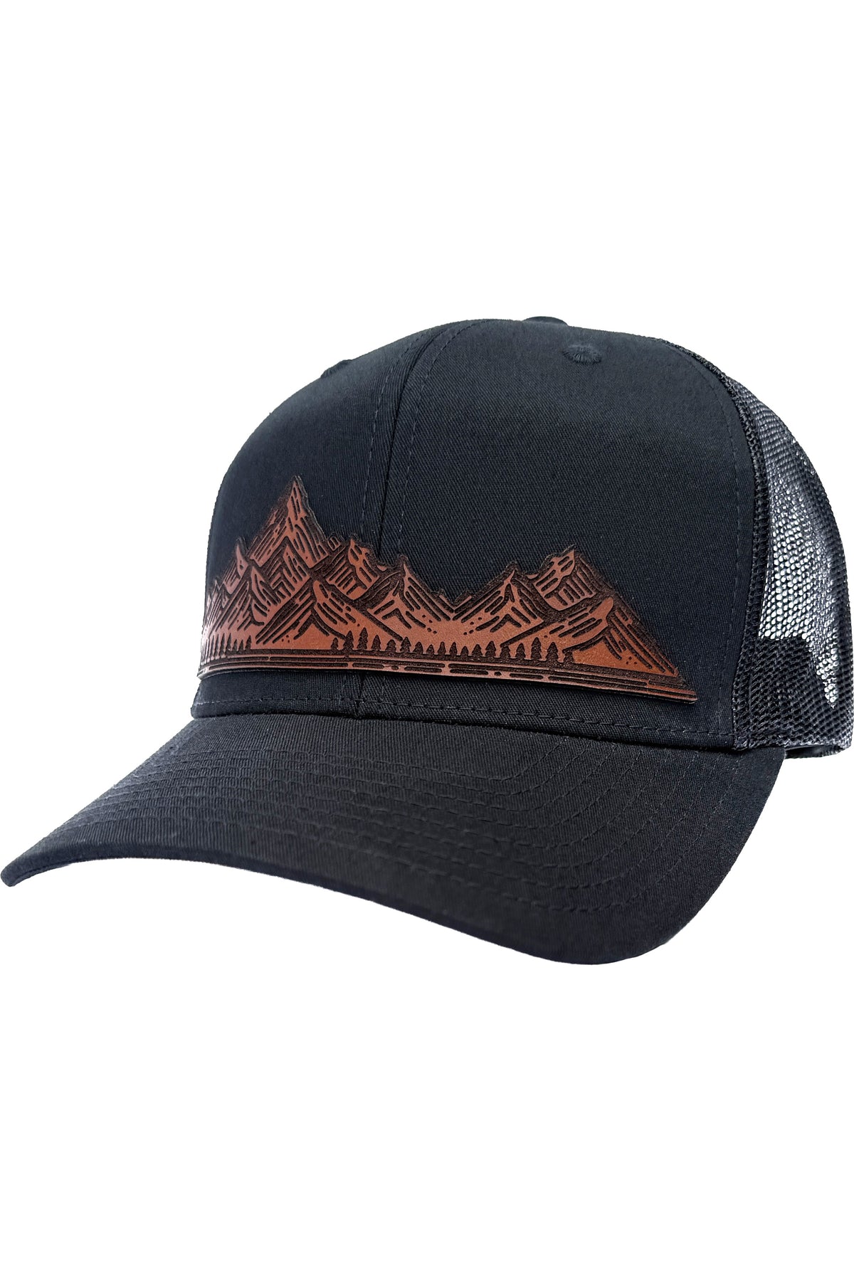 Home On The Range | mountain range leather patch hat