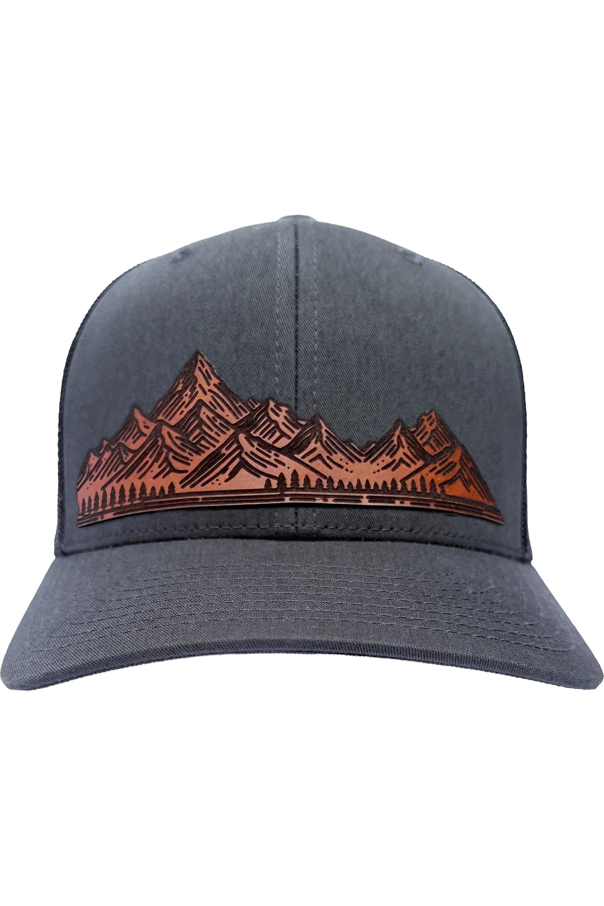Home On The Range | mountain range leather patch hat