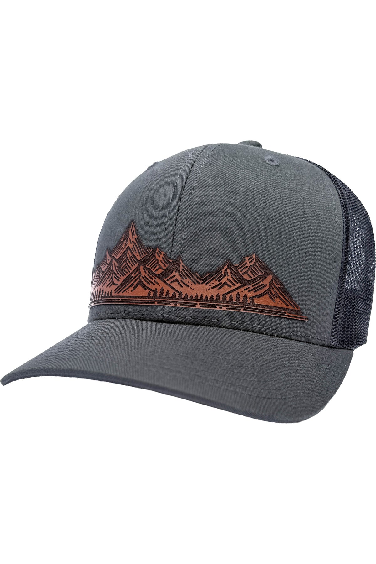 Home On The Range | mountain range leather patch hat