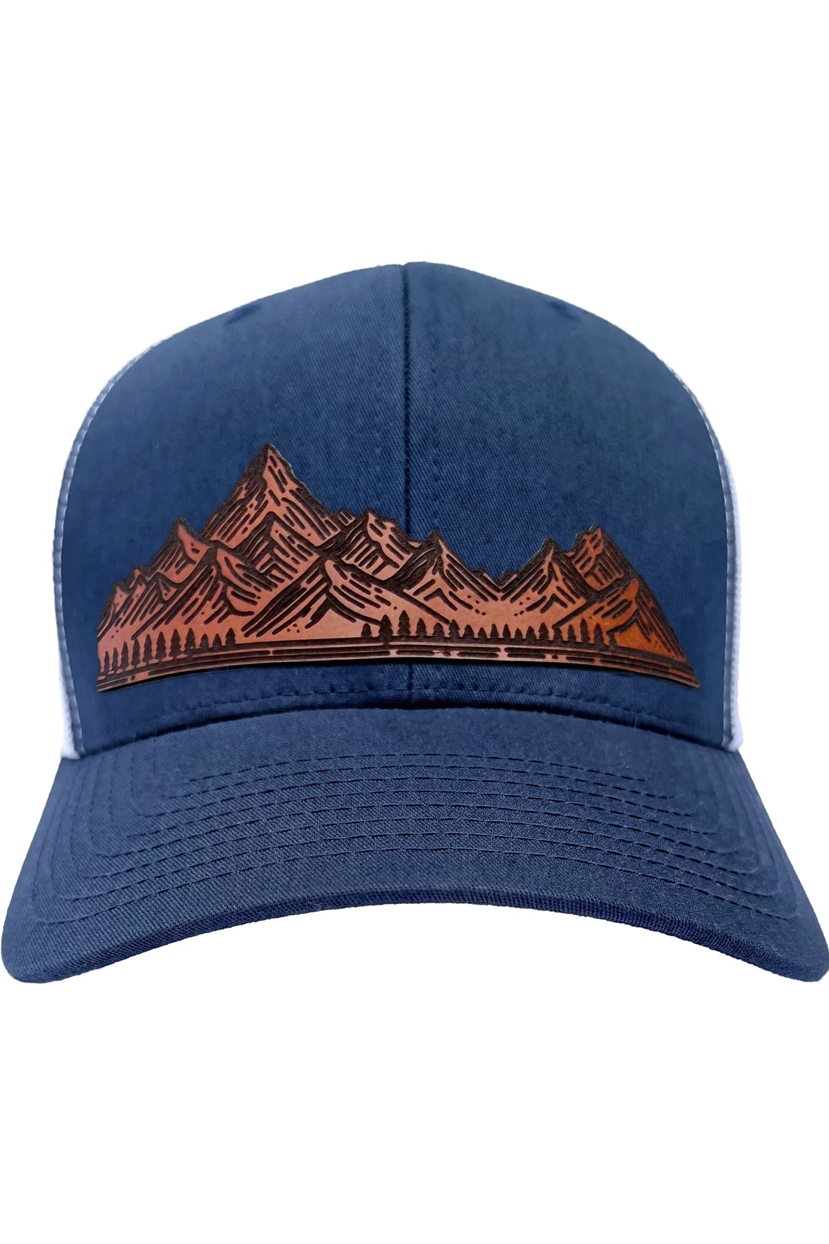 Home On The Range | mountain range leather patch hat