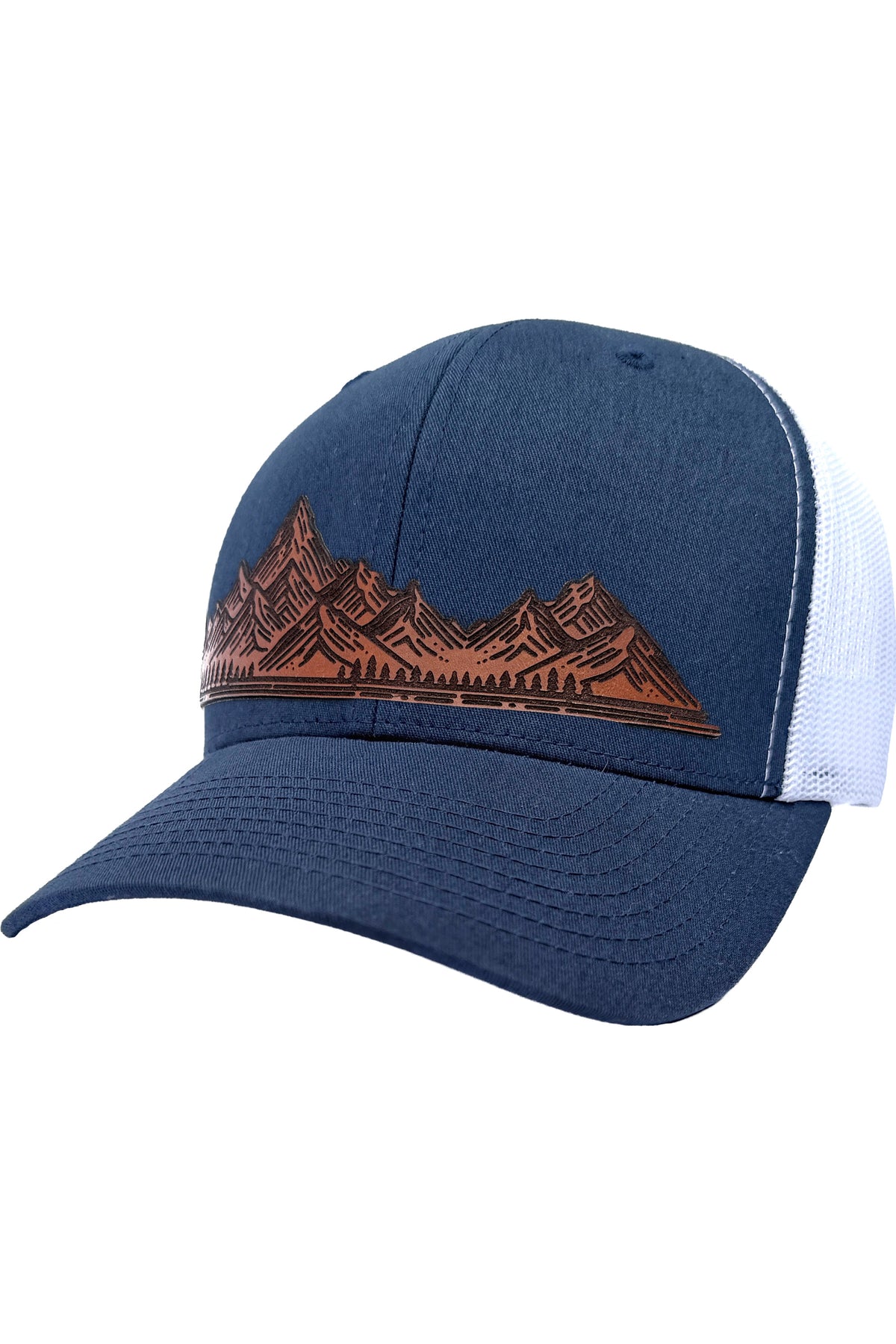 Home On The Range | mountain range leather patch hat