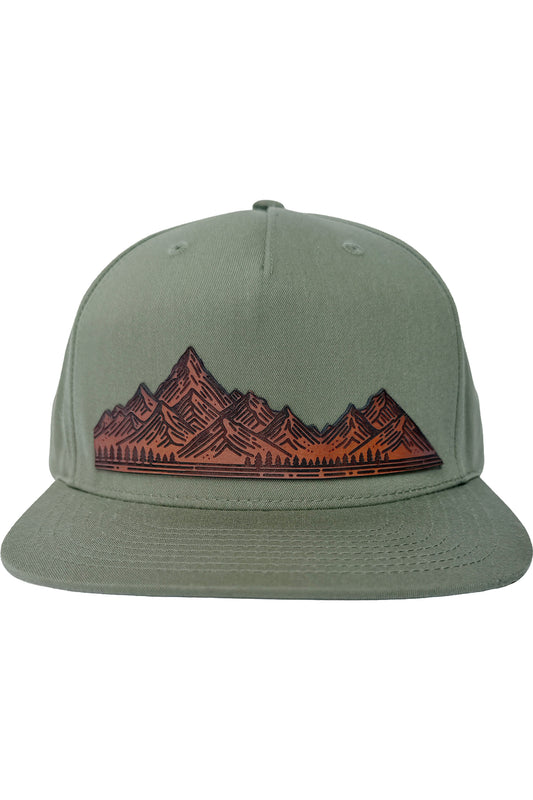 Home On The Range | mountain range leather patch hat