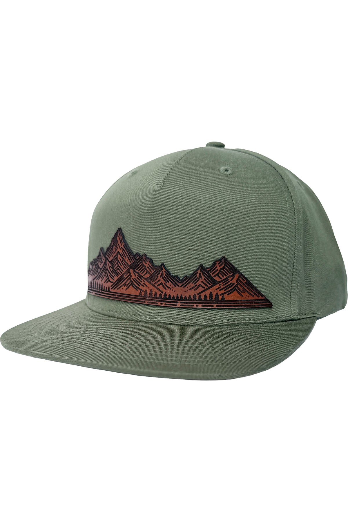 Home On The Range | mountain range leather patch hat
