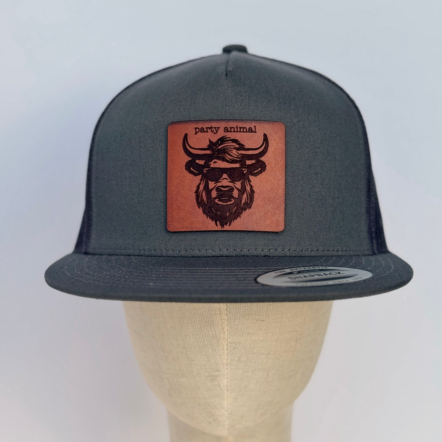 Party Animal | cool yak leather patch hat