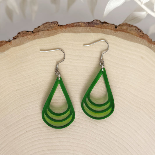 Three Peaks | lightweight layered teardrop earrings