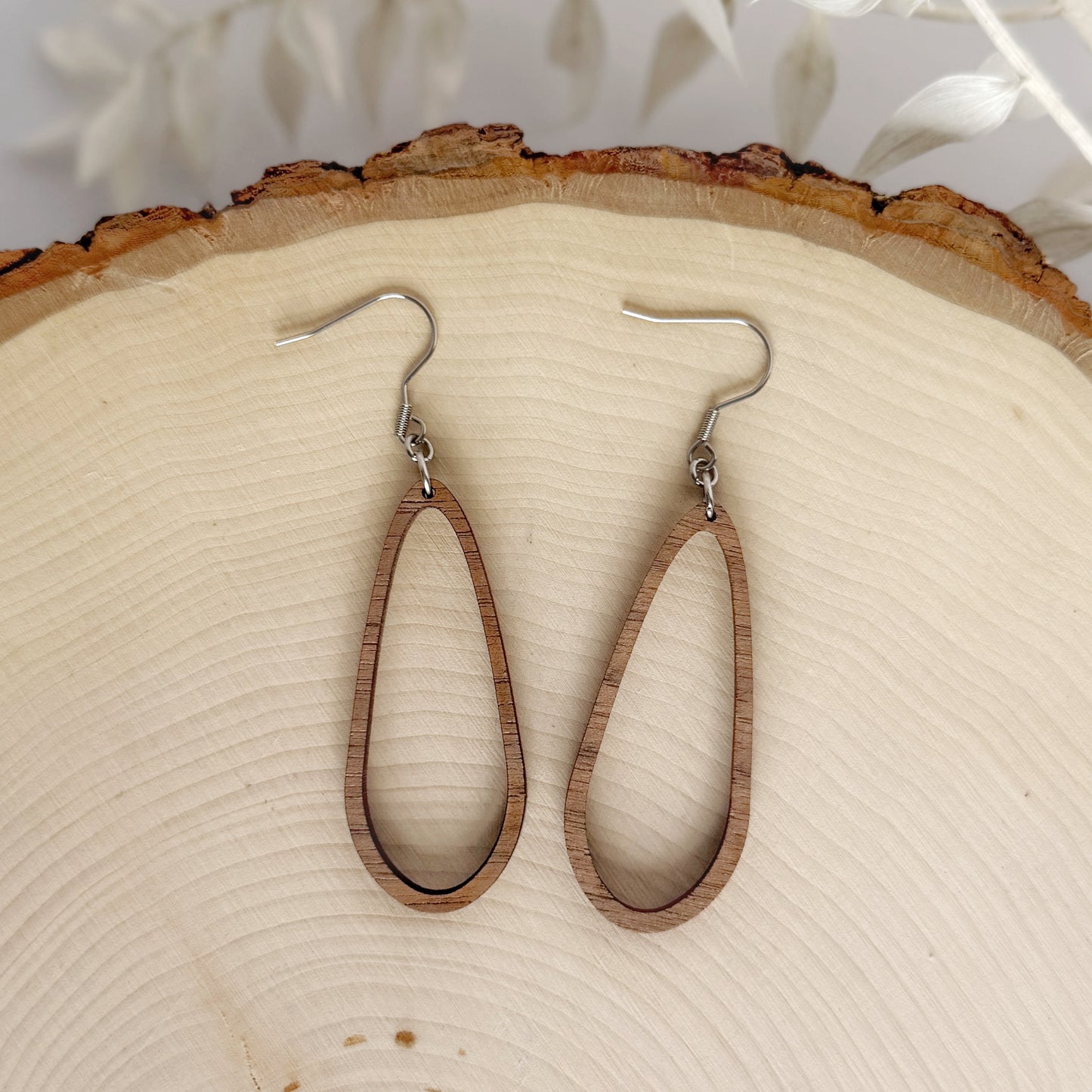 Cascade Drops | lightweight wood earrings