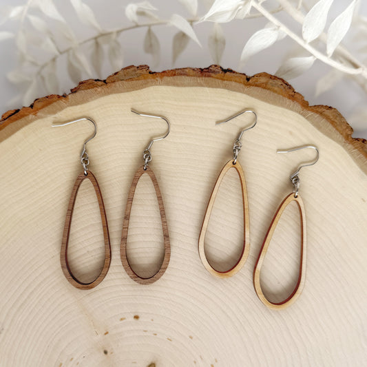 Cascade Drops | lightweight wood earrings