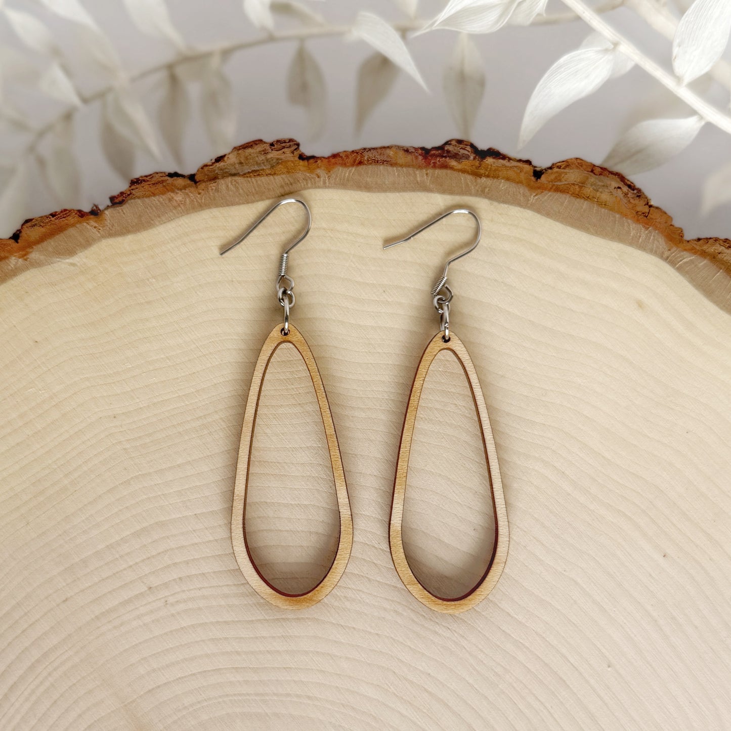 Cascade Drops | lightweight wood earrings