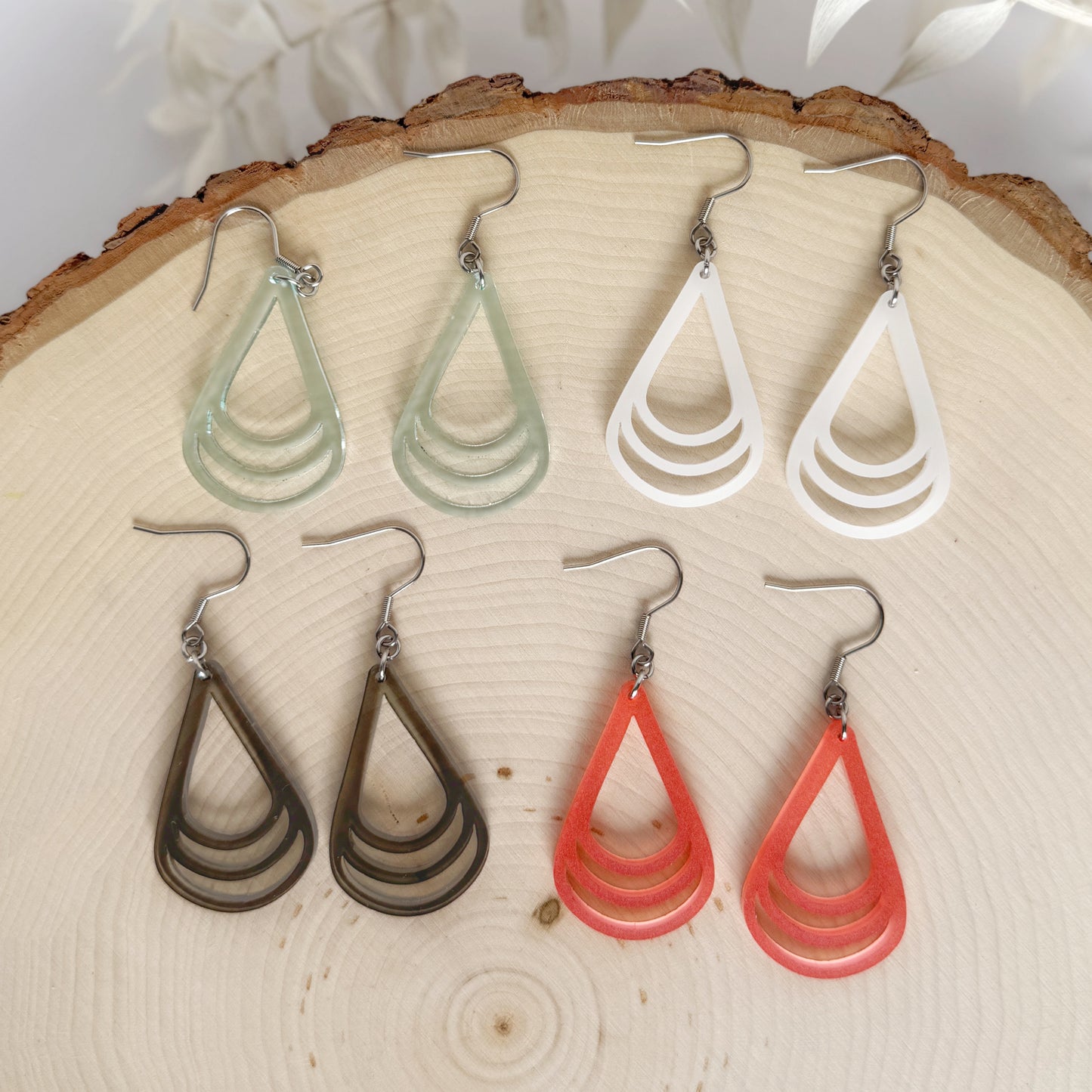 Three Peaks | lightweight layered teardrop earrings