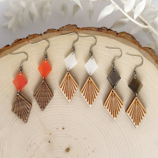 Double Diablo | lightweight modern double-diamond earrings