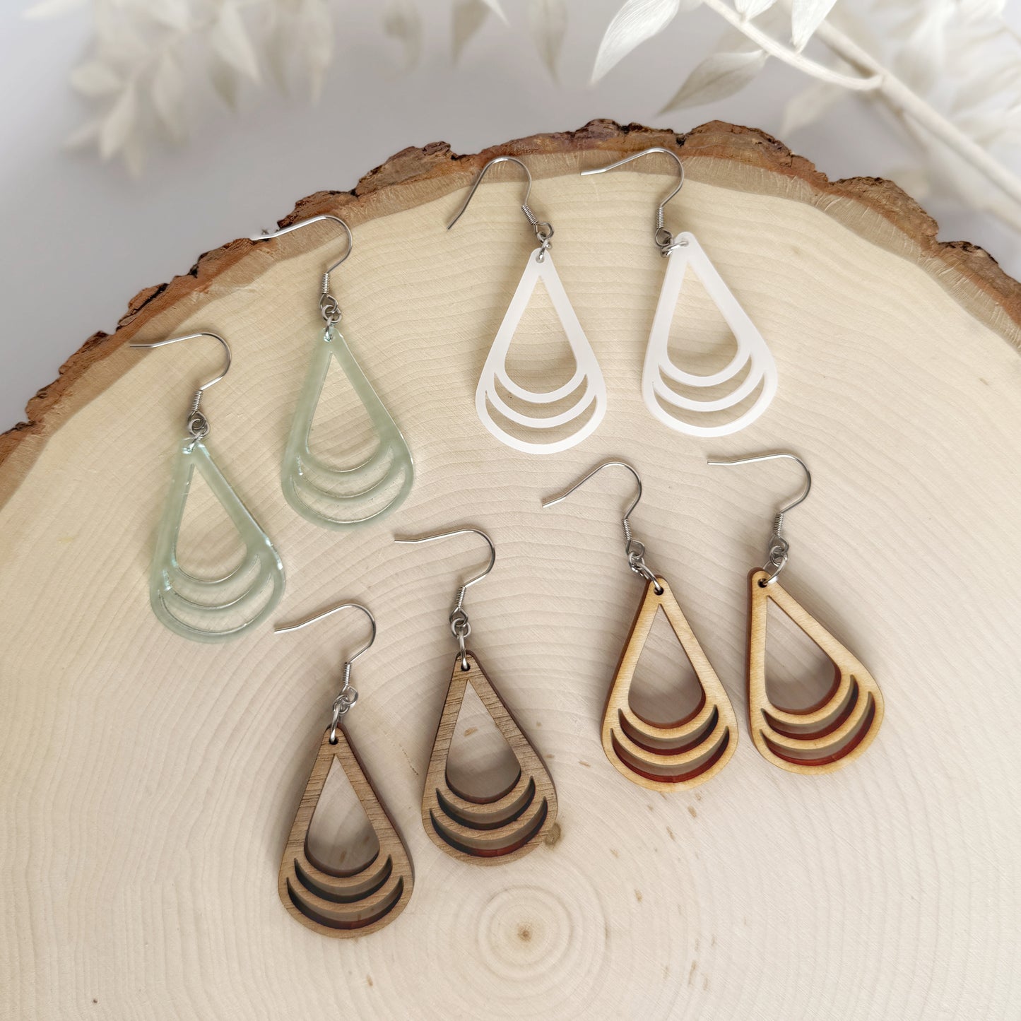 Three Peaks | lightweight layered teardrop earrings