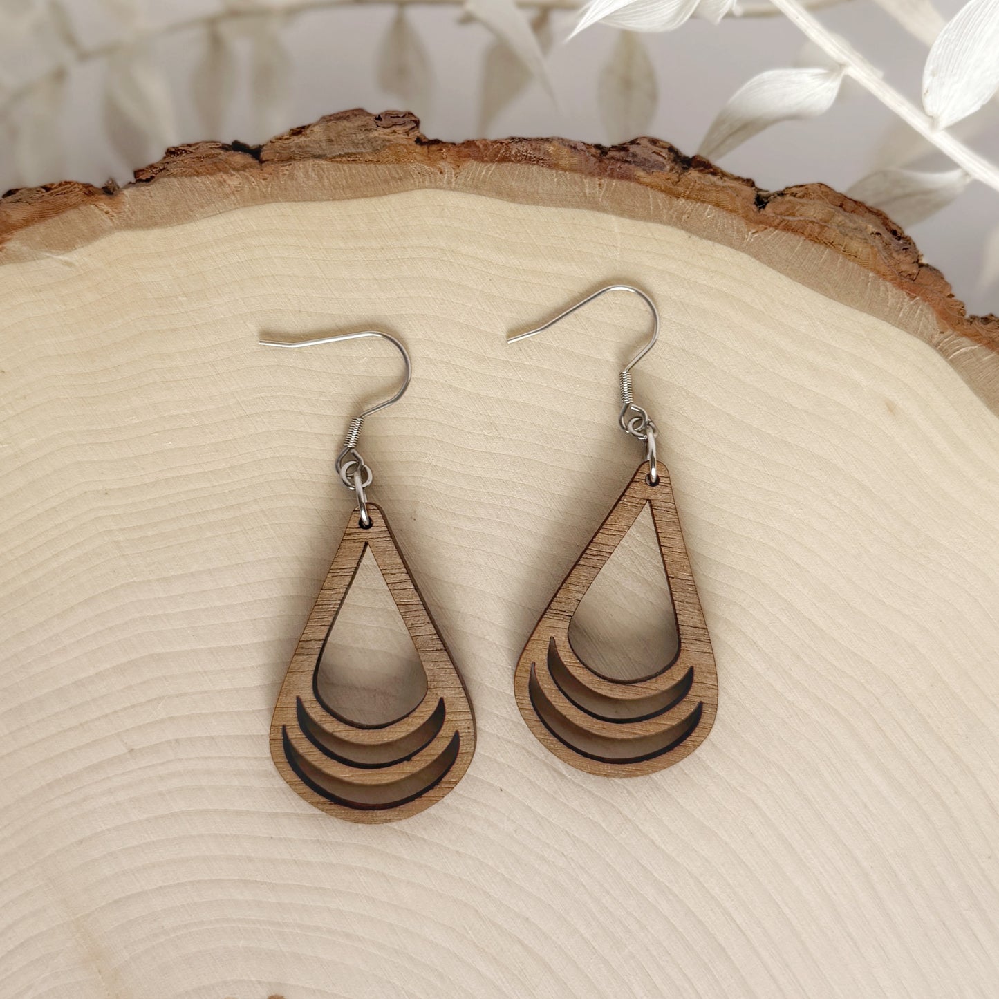 Three Peaks | lightweight layered teardrop earrings